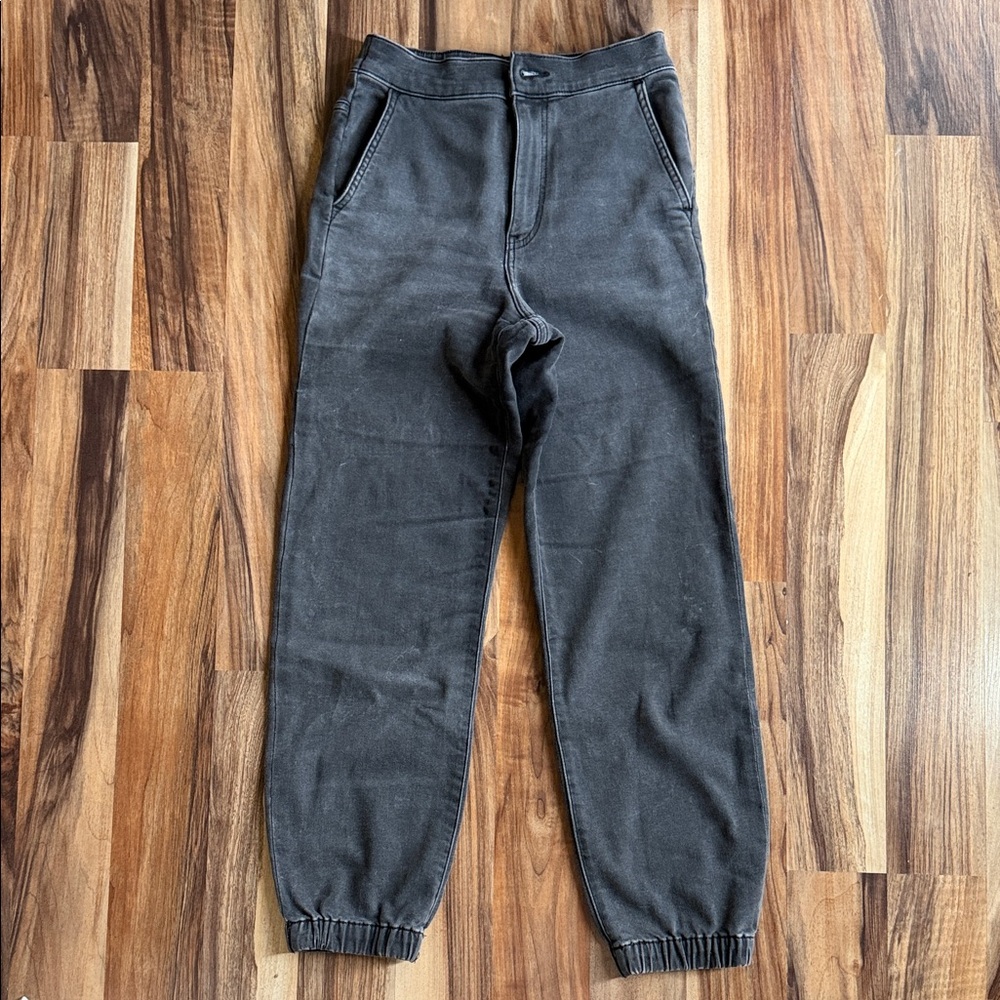 Dark Gray Super High Rise Jogger Pants